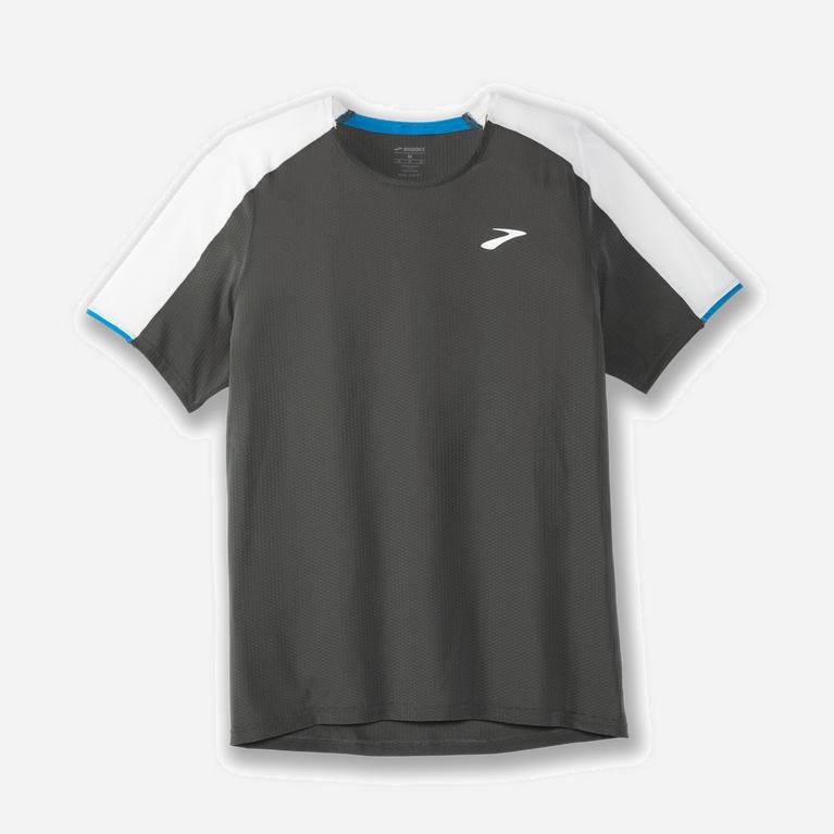 Brooks Atmosphere Mens Short Sleeve Running Shirt Ireland Dark Oyster/Icy Grey (XQTP-35896)